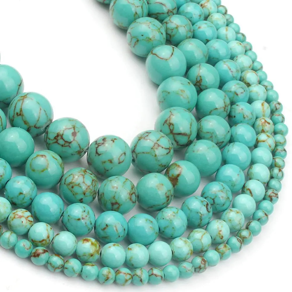 Shell Howlite Round Spacer Beads – DIY Jewelry Making 15"