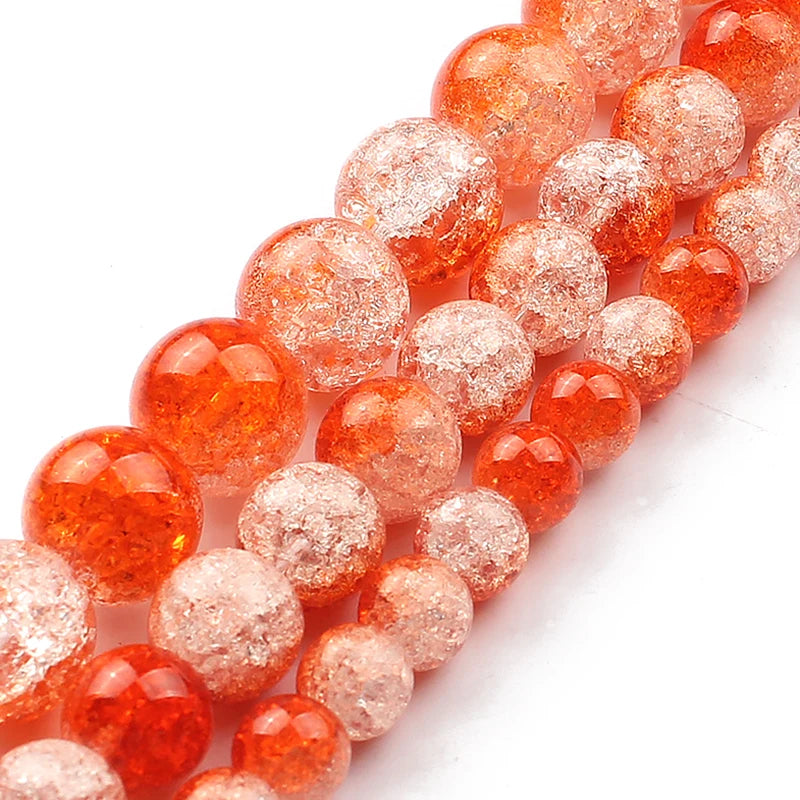 Snow Cracked Crystal Beads 6/8/10mm – Multicolor Quartz Strands