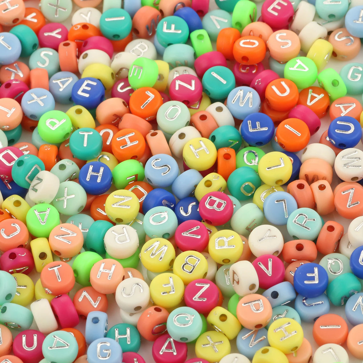 Pink Acrylic Letter Beads – Alphabet Spacer Beads for DIY Jewelry