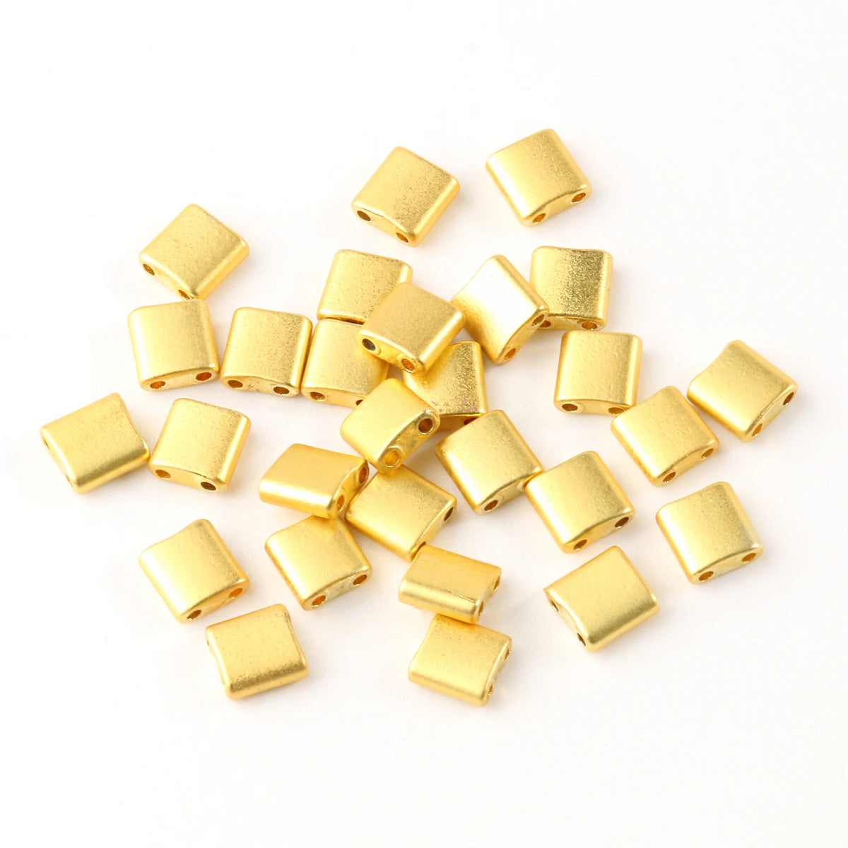 Rectangular Hematite Two-Hole Spacer Beads – Gold & Silver DIY