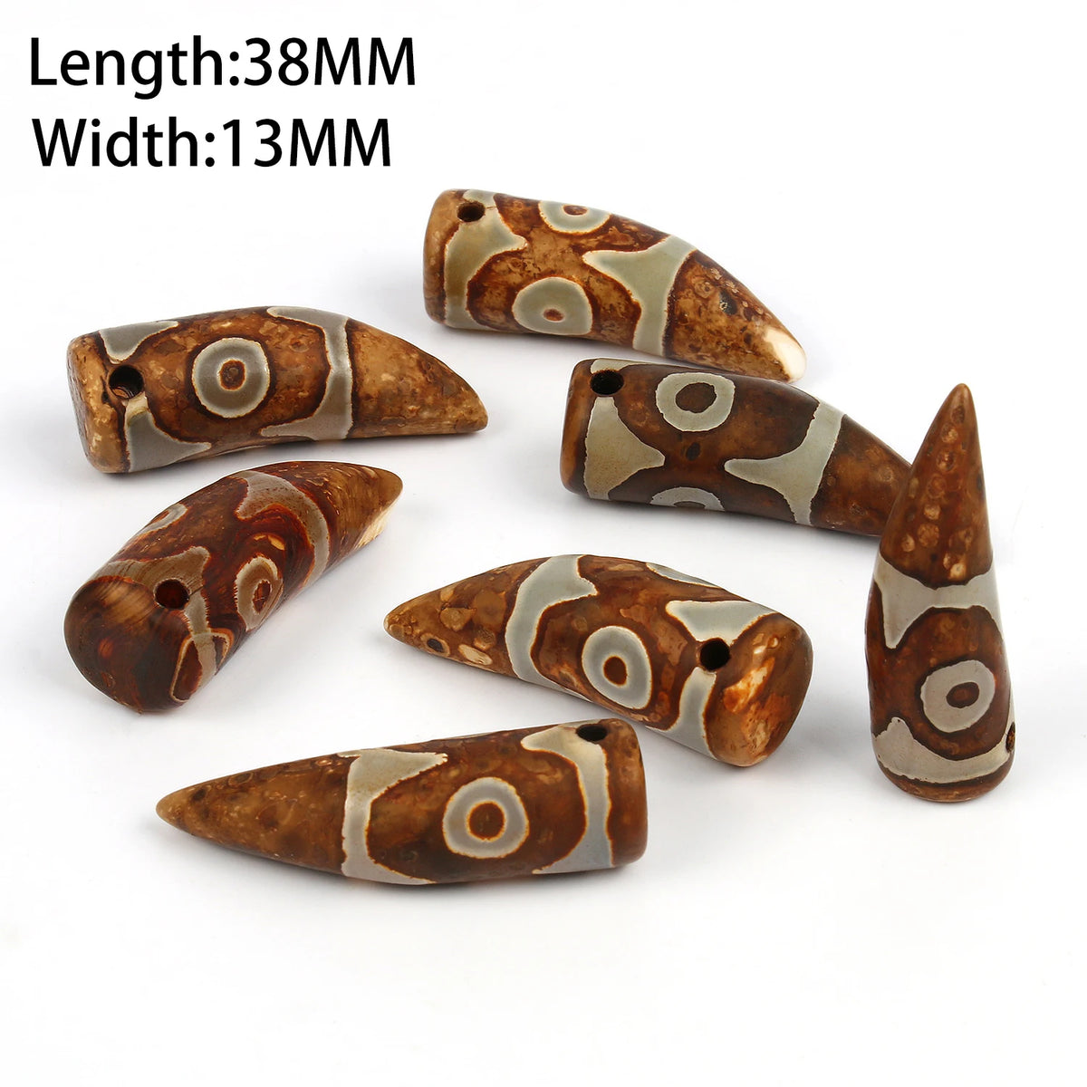 Tibetan Dzi 3-Eye Agate Oval Beads – DIY Bracelet Necklace 8x12mm