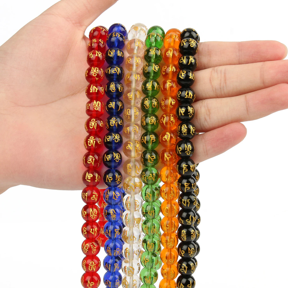 Six Word Mantra Prayer Beads 6/8/10mm – DIY Jewelry Making