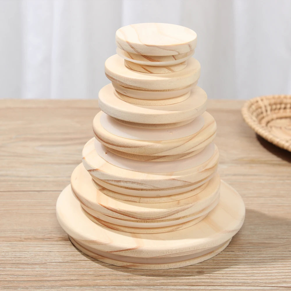 Wood Wide Mouth Mason Jar Lids with Silicone Ring – 7 Sizes