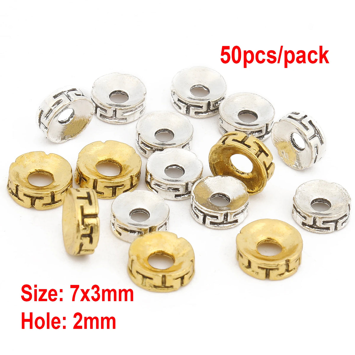 Metal Rhinestone Rondelle Spacer Beads – DIY Jewelry Making