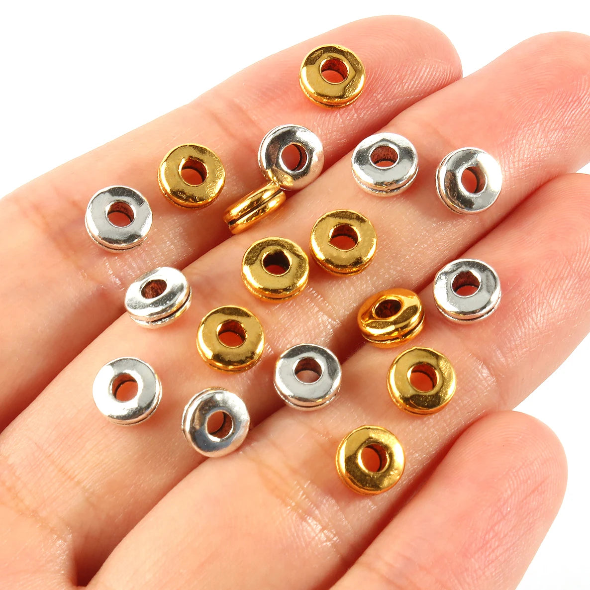 Metal Rhinestone Rondelle Spacer Beads – DIY Jewelry Making
