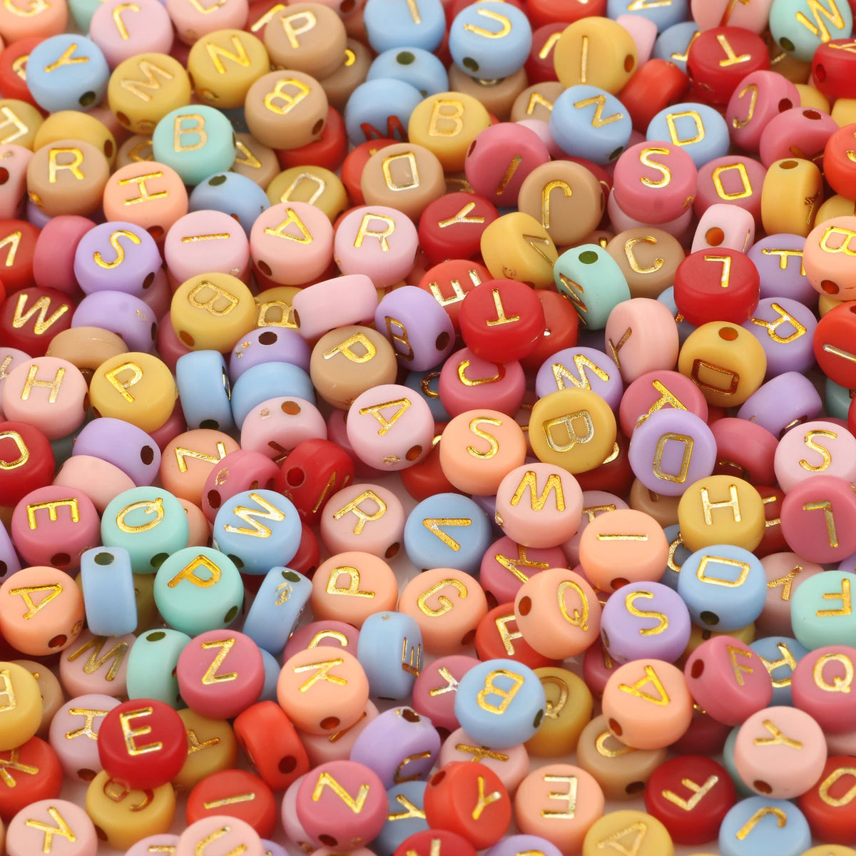 Pink Acrylic Letter Beads – Alphabet Spacer Beads for DIY Jewelry