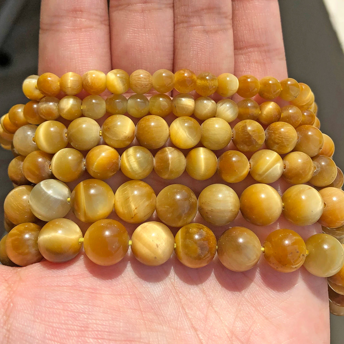 Yellow Tiger Eye Round Stone Beads – 4–14mm Jewelry Making