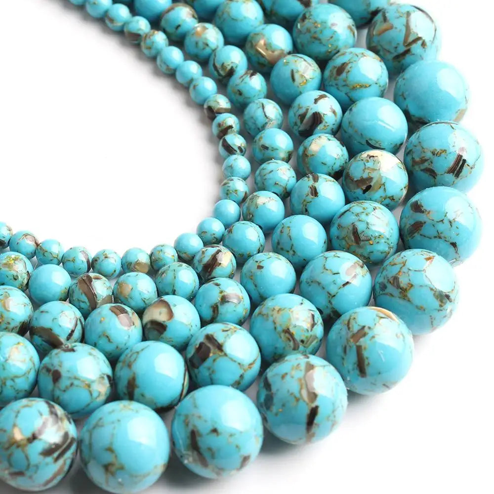 Shell Howlite Round Spacer Beads – DIY Jewelry Making 15"