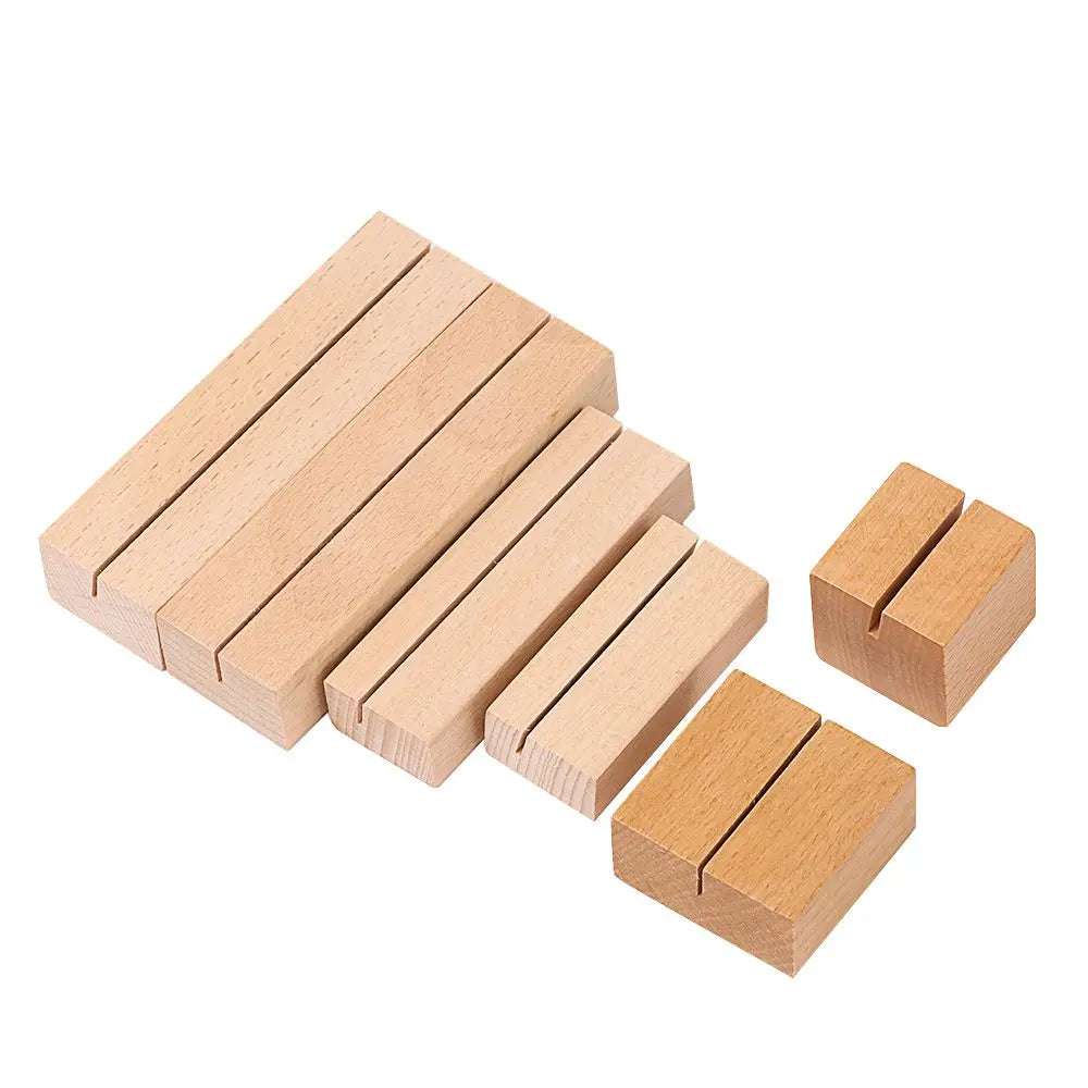 Wooden Stump Card Holder – Table Number & Photo Stand