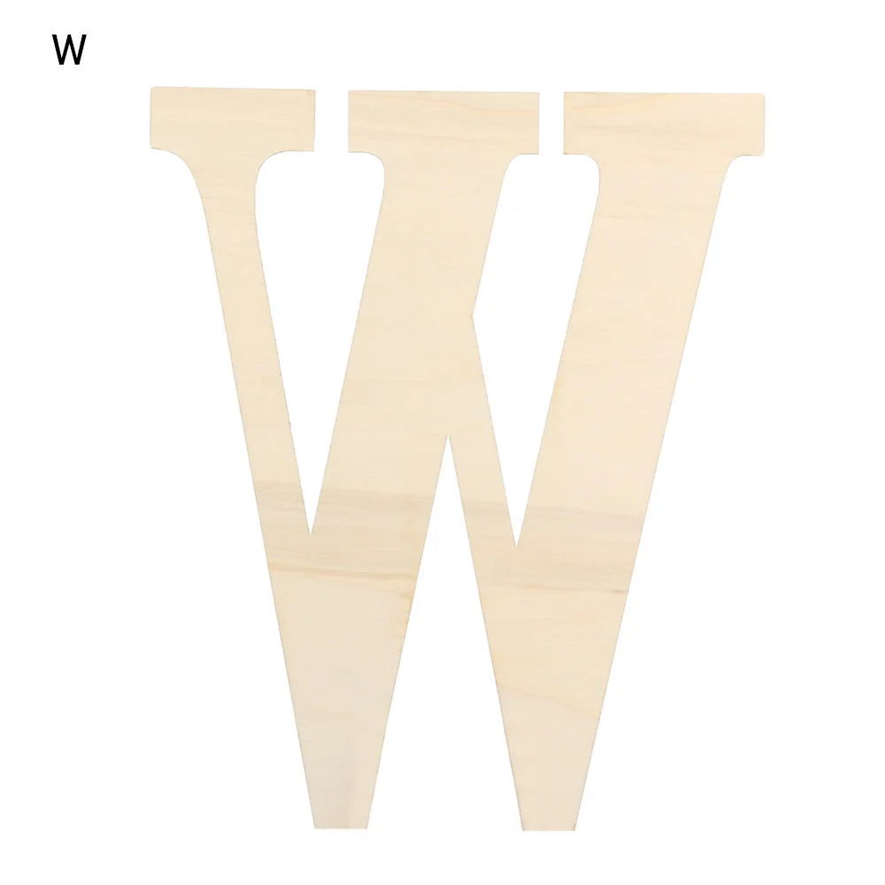 30cm Unfinished Wooden Letters – Blank Paintable DIY Wood Craft