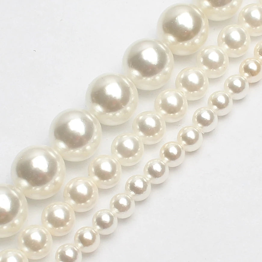Shell Pearl Beads 15 Colors Round Spacer Beads for DIY Jewelry