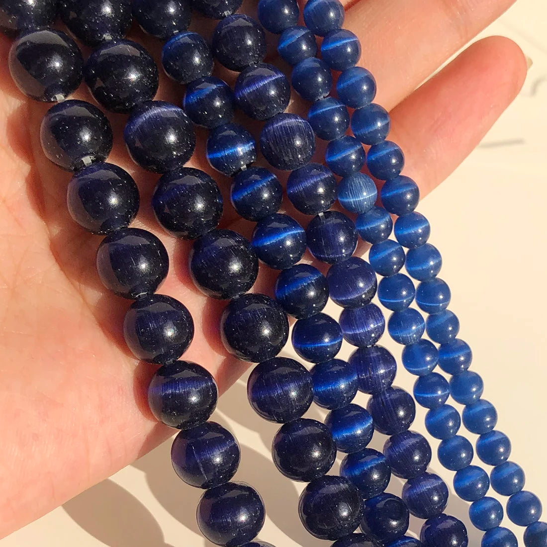 Pink Cat Eye Opal Glass Beads 4–12mm | DIY Jewelry Making