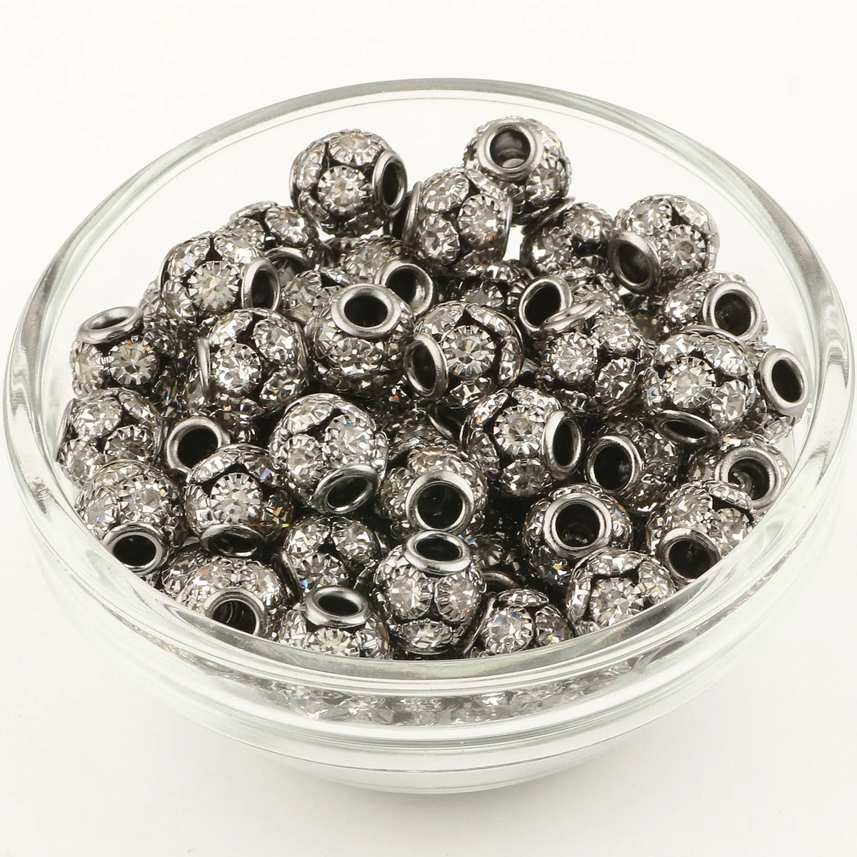 Rhinestone Crystal Ball Spacer Beads 8/10/12mm – Big Hole DIY