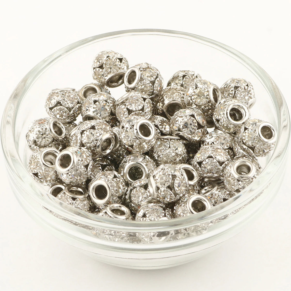 Rhinestone Crystal Ball Spacer Beads 8/10/12mm – Big Hole DIY