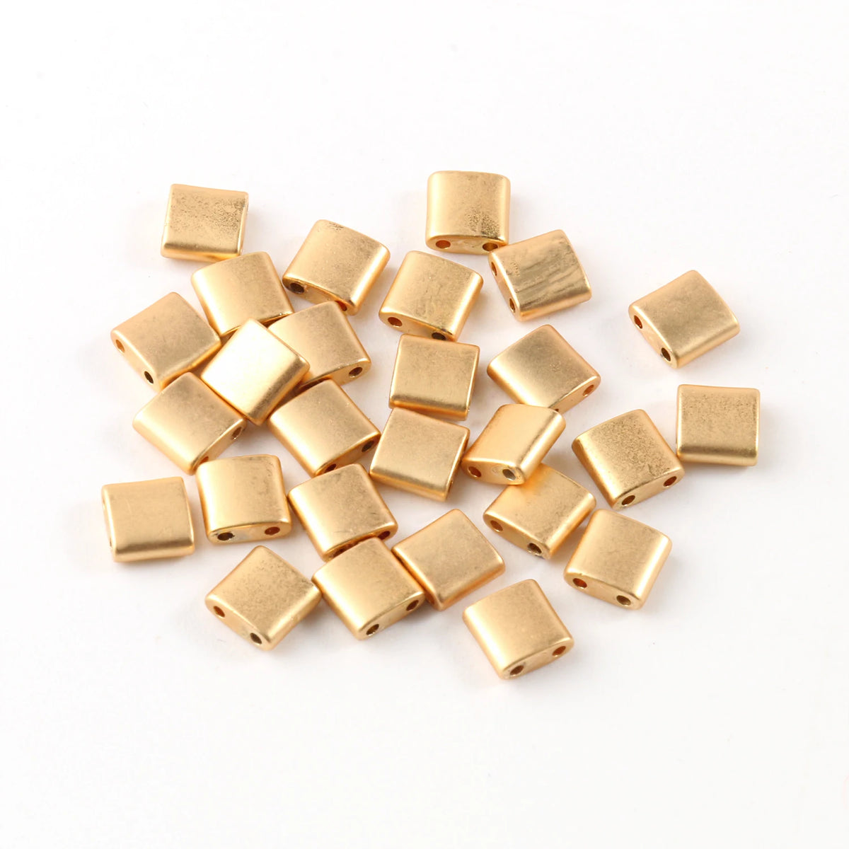 Rectangular Hematite Two-Hole Spacer Beads – Gold & Silver DIY