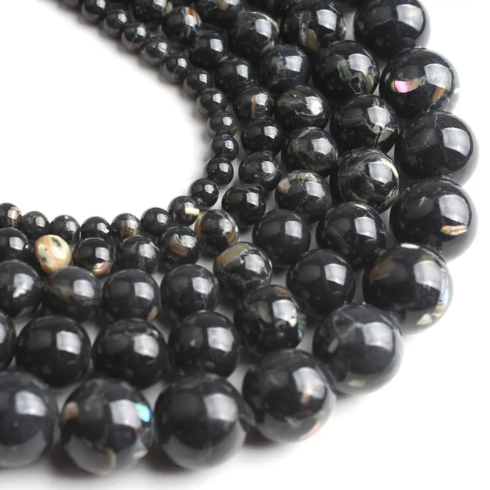 Shell Howlite Round Spacer Beads – DIY Jewelry Making 15"