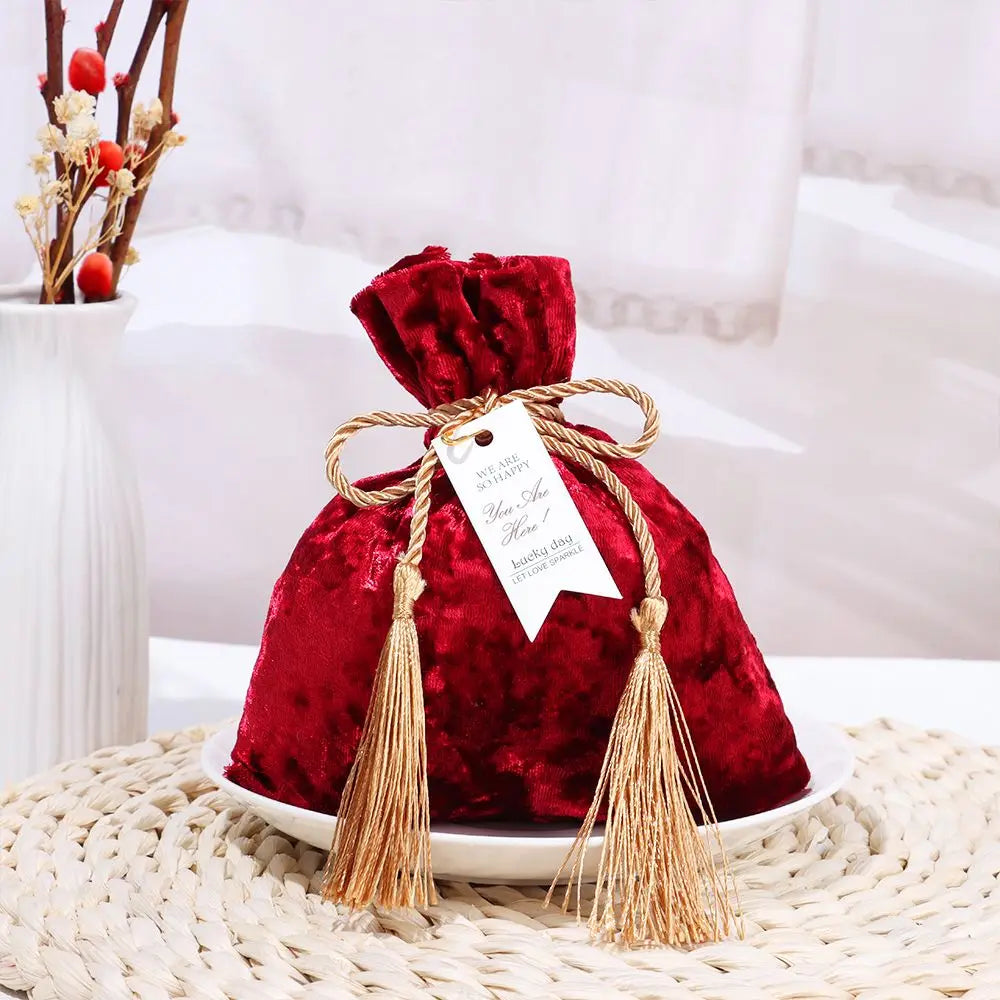 Velvet Drawstring Candy Gift Bags – Wedding & Party Pouches