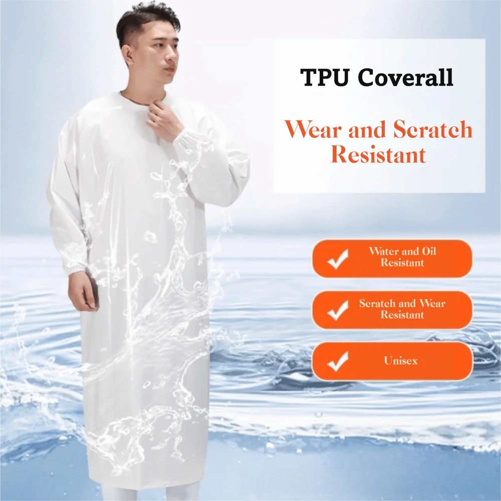 Large TPU Work Apron – Acid, Oil & Alkali Resistant 135×130cm