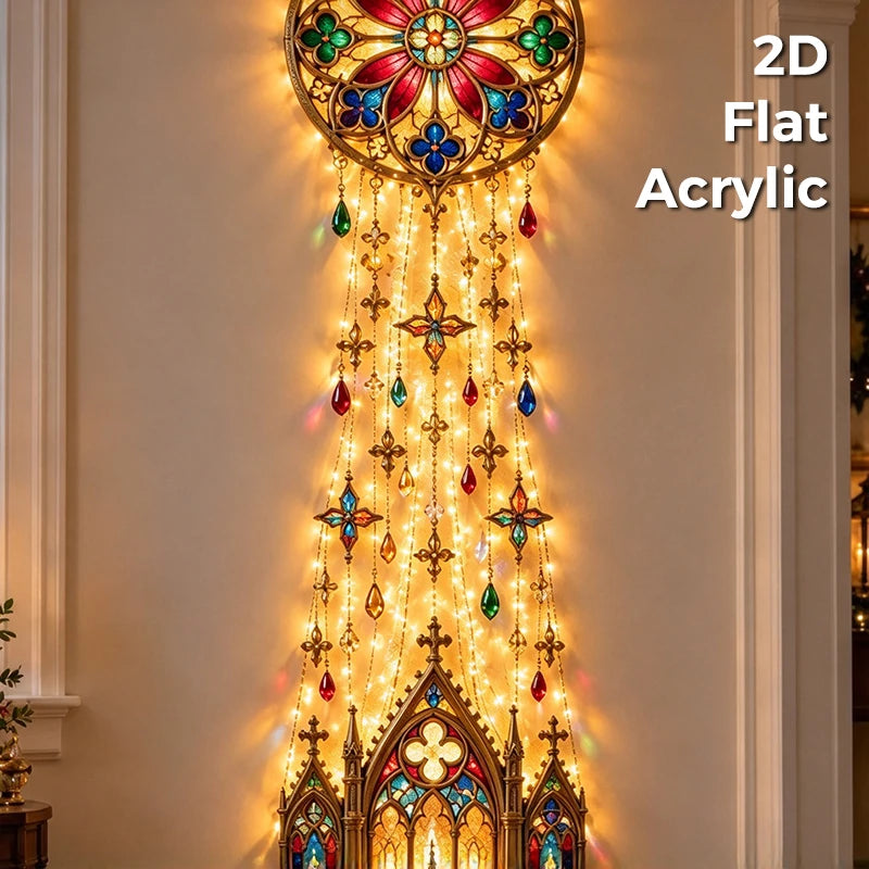 Christmas LED Cascading Waterfall Wall Light | Warm White Glow