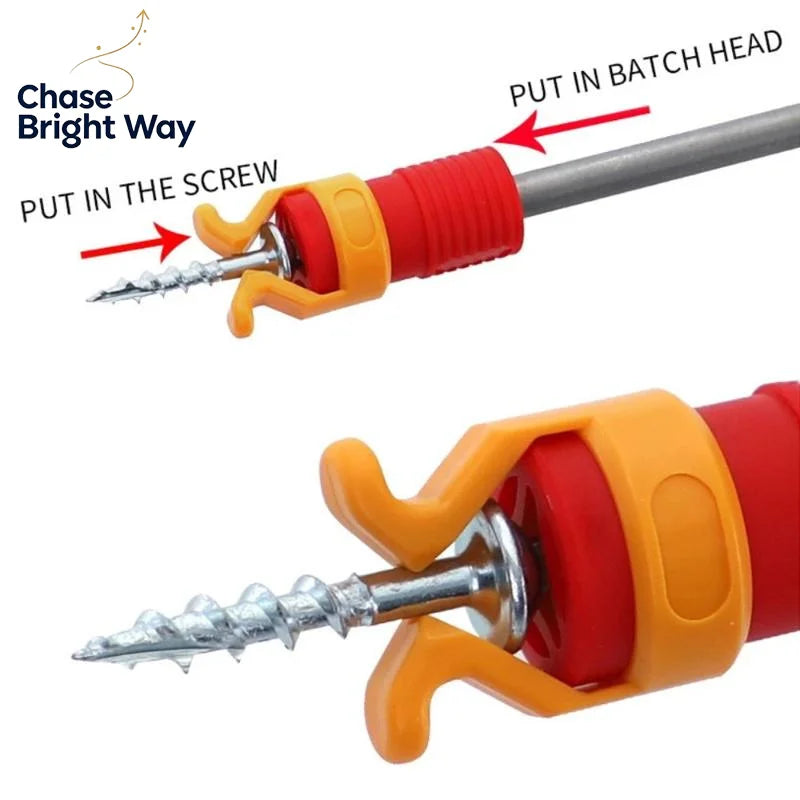 Screw Holder Drill Clamp – Anti-Scratch 1/4" Hex Bit Attachment