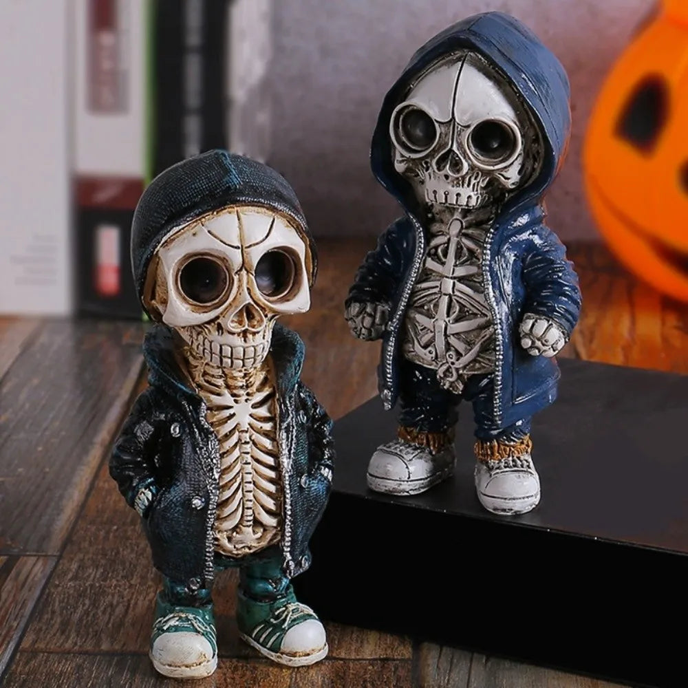 Resin Skeleton Figurine | Halloween Desk Decor Statue