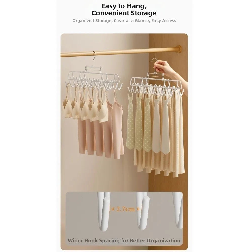 Rotating 20-Hook Foldable Bra Hanger | Closet Organizer