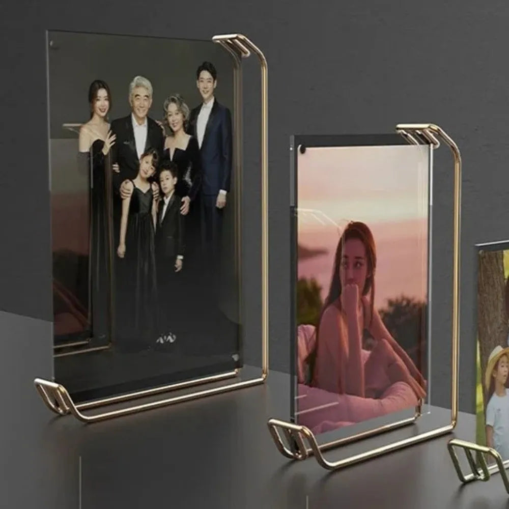 Acrylic Sign Holder Metal Stand – 6" & 8" Table Menu Display