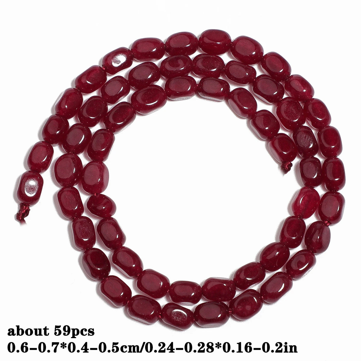 Red Chalcedony Stone Beads – Droplet, Square & Round DIY Jewelry