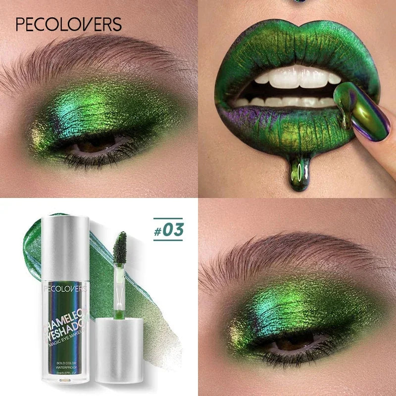 PECOLOVERS Chameleon Metallic Eyeshadow Stick – Aurora Chrome