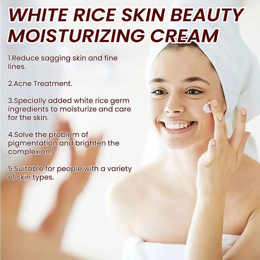 SADOER Rice Whitening Cream – Anti-Aging Face Moisturizer 30ml