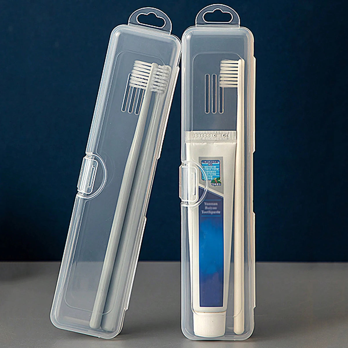 Portable Transparent Toothbrush Travel Case – Flip Storage Box