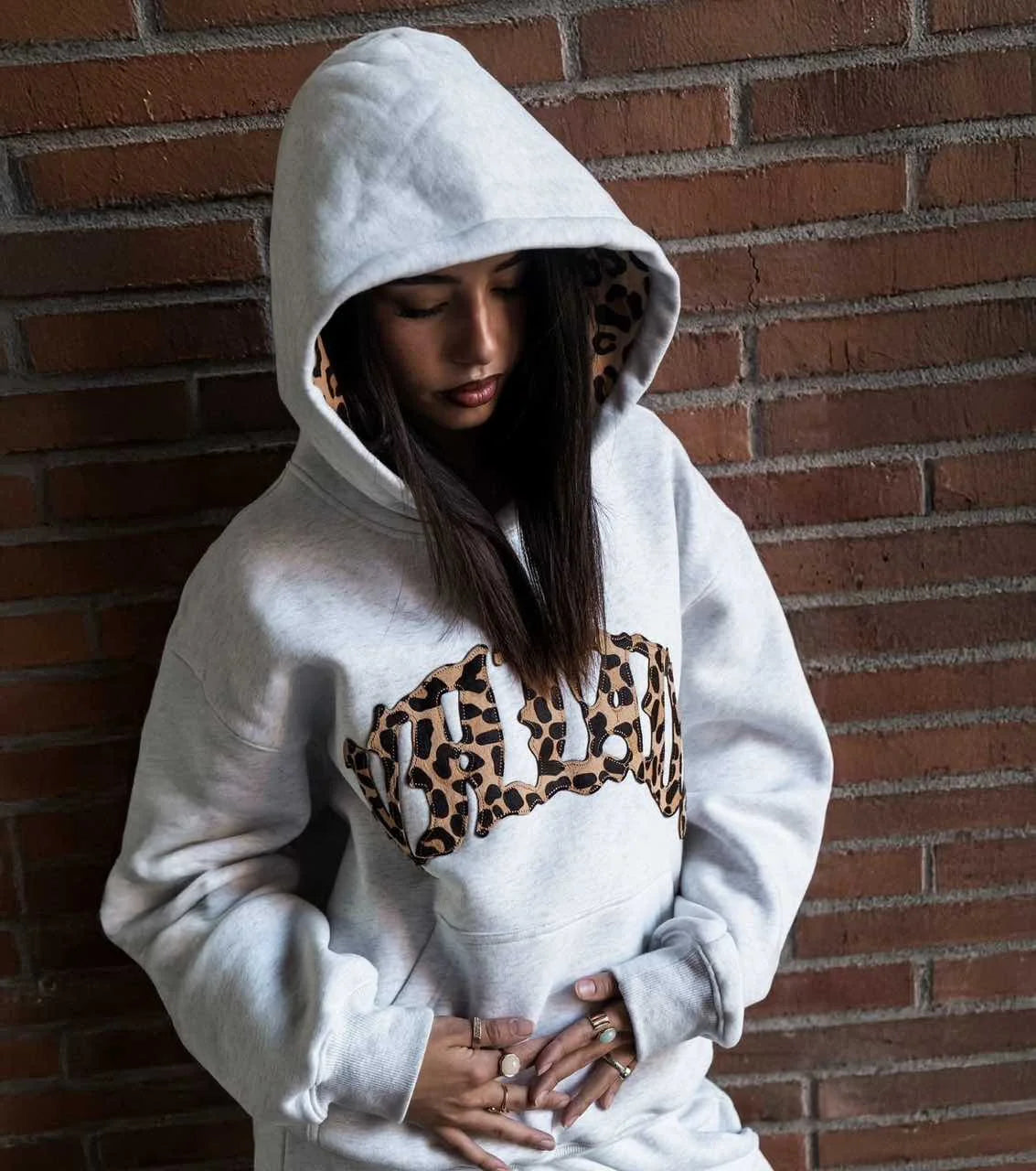 Y2K Leopard Print Embroidery Hoodie Sweatpants Set | Unisex