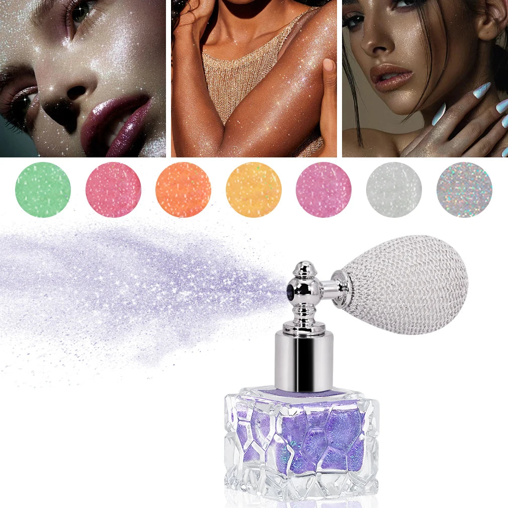 YTRUNS Shimmer Glitter Body Highlighter Spray – Glow Mist