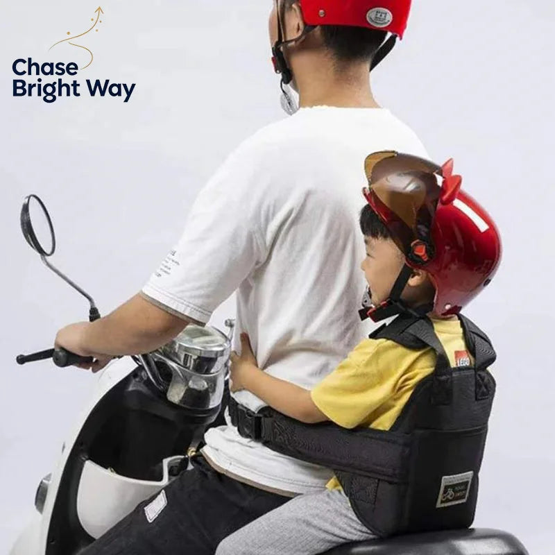 Kids Motorcycle Rear Seat Safety Harness – Adjustable & Reflective