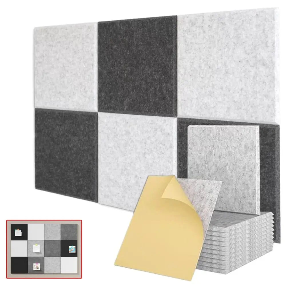 Self-Adhesive Felt Acoustic Wall Panels 30x30cm – 9mm Thick