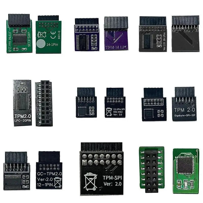 TPM 2.0 Security Module 12/14/18/20-Pin LPC – ASUS MSI GIGABYTE