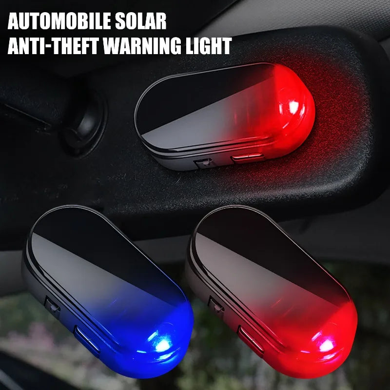 Solar Powered Car Security LED Strobe Warning Light – No Wiring
