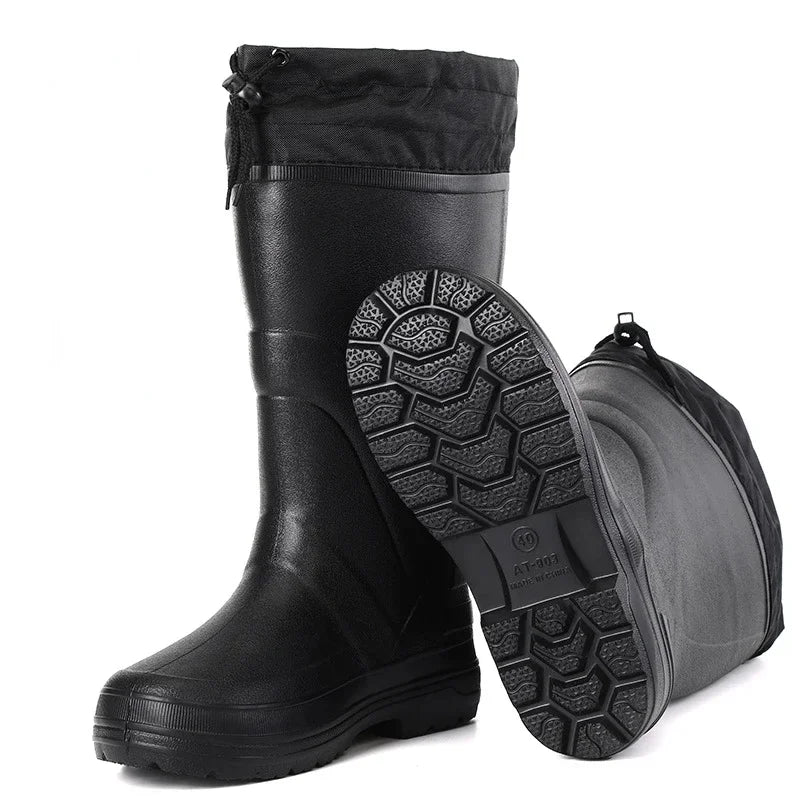 Men's EVA Waterproof Rain Boots – Non-Slip Mid-Calf Snow Boots