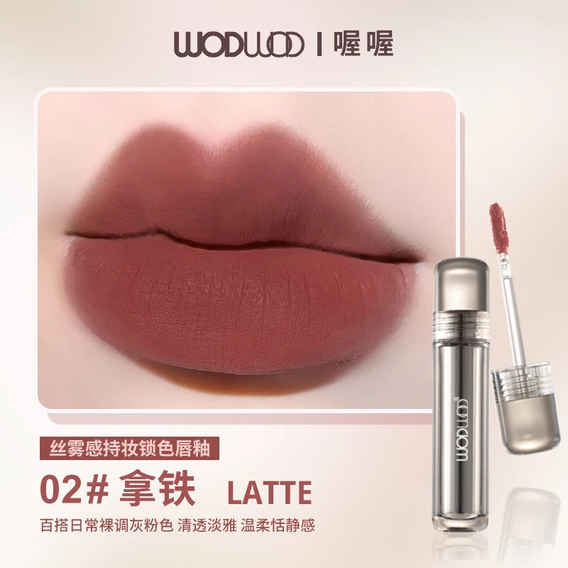 WODWOD Matte Lip Mud – Long-Lasting Dark Red Lip Gloss