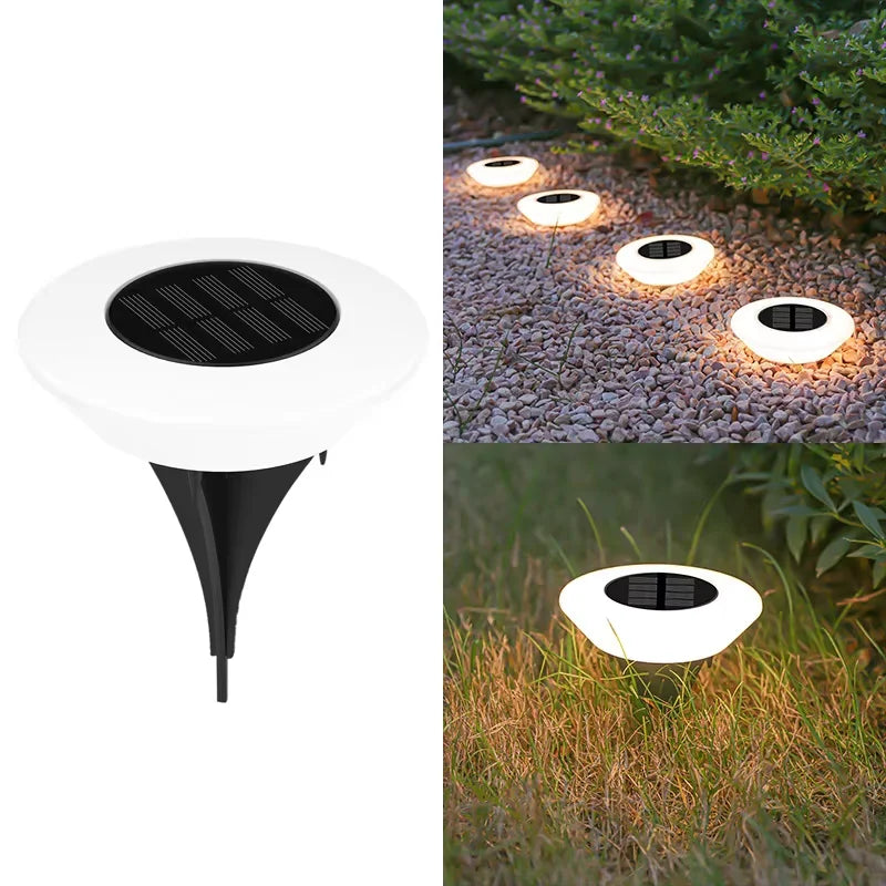 Solar Ground Lights 14 LED Waterproof Outdoor Lawn Lamp 1/2 Pack