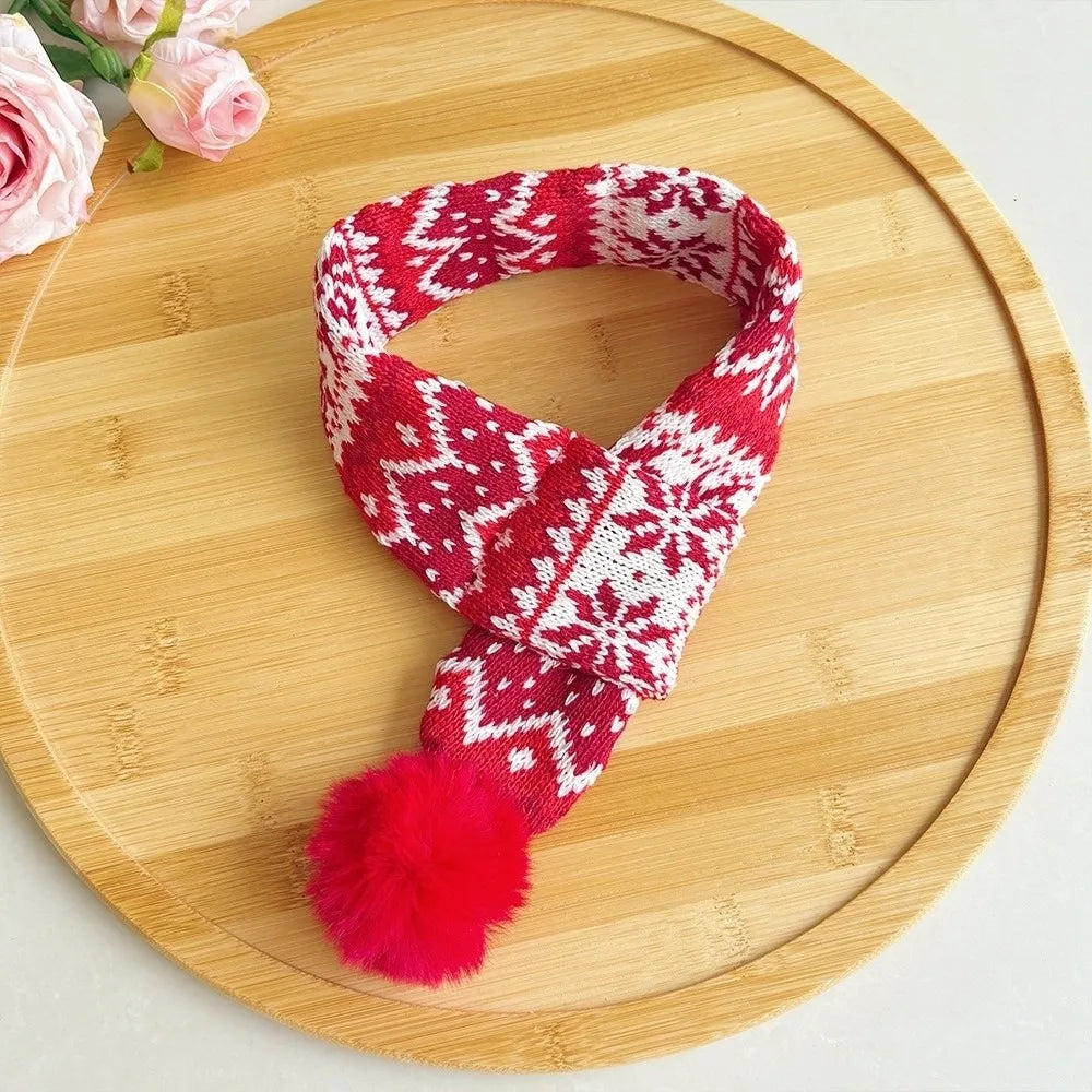 Christmas Dog Scarf Bandana – Festive Small Pet Neck Warmer