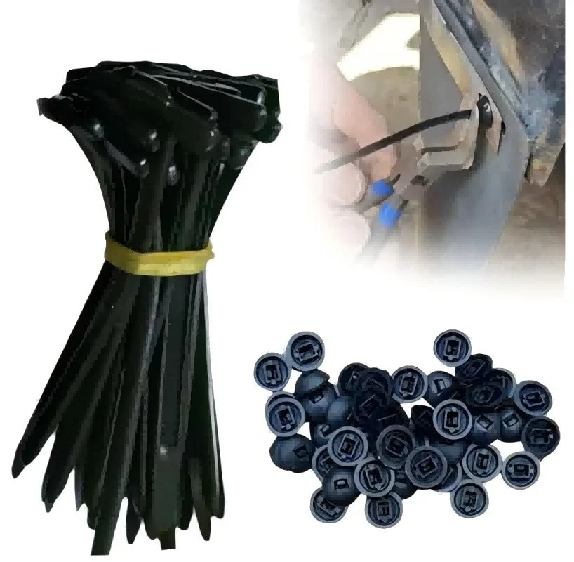 Nylon Cable Tie Buckles – Pin & Button Self-Locking Fasteners