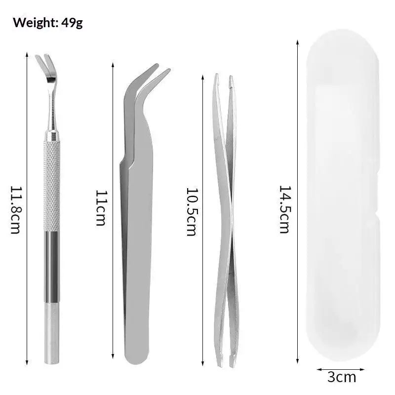 Stainless Steel Tick Remover Tweezers for Pets & Outdoors