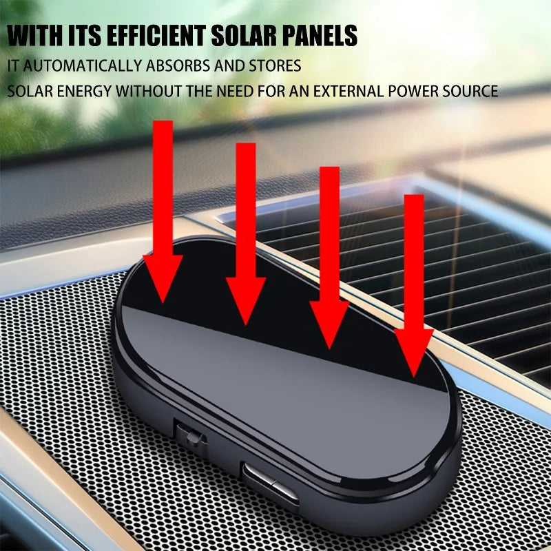 Solar Powered Car Security LED Strobe Warning Light – No Wiring