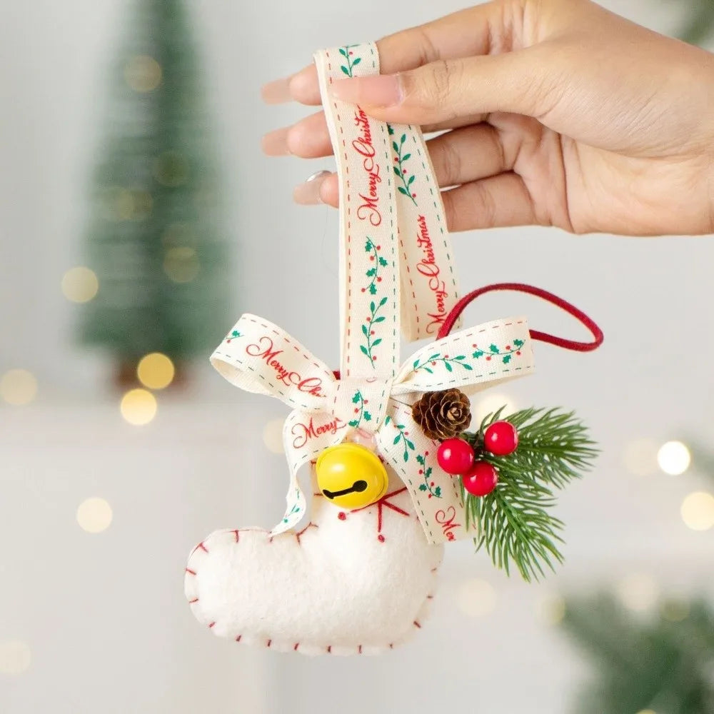 Retro Felt Christmas Ornaments – Glove, Boot & Tree Pendants