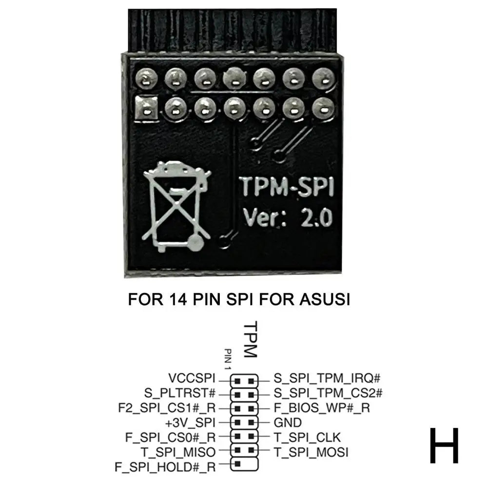 TPM 2.0 Security Module 12/14/18/20-Pin LPC – ASUS MSI GIGABYTE