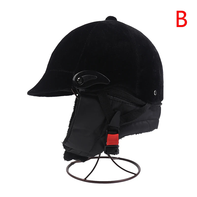 Unisex Equestrian Riding Helmet – Adjustable ABS Velvet Cap