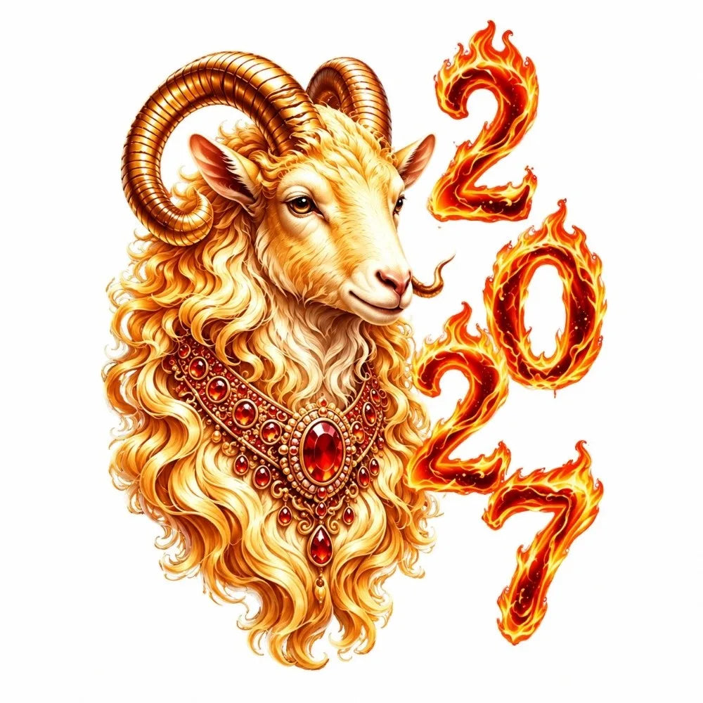 2027 Year of the Sheep Static Window Clings | PVC Wall Stickers