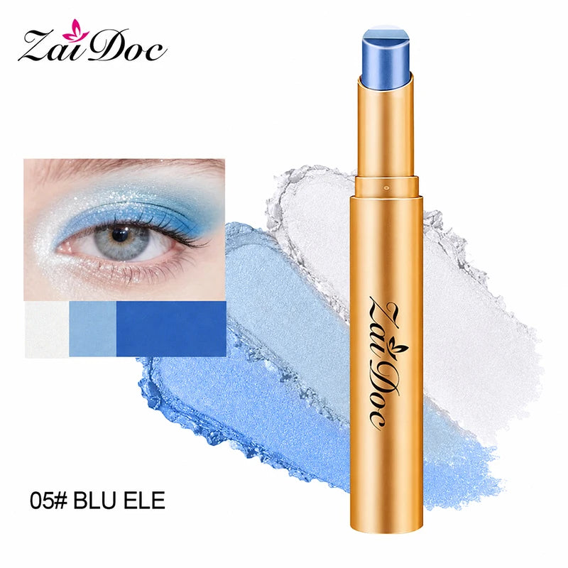 ZaiDoc 3-in-1 Eyeshadow Stick – Glitter Shimmer Matte 3.5g