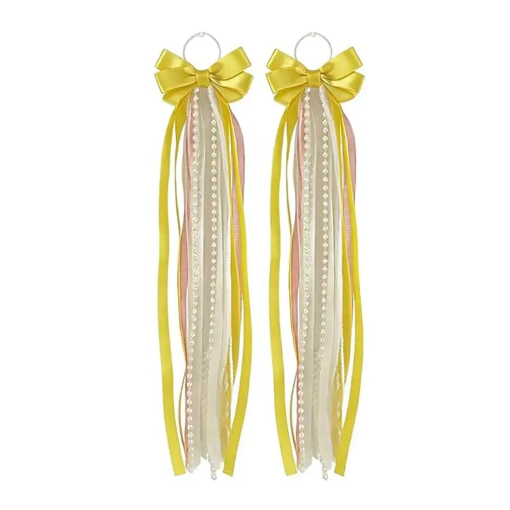 Pearl Bow Ribbon Boot Charms – Lace Tassel Shoe Accessories